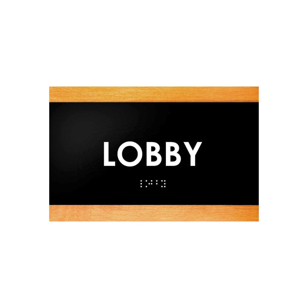 Door Signs Lobby Sign - Wood Door Plate - "Buro" Design