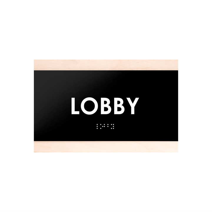 Door Signs Lobby Sign - Wood Door Plate - "Buro" Design