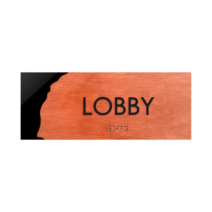 Door Signs Lobby Sign - Wood Door Plate - "Sherwood" Design