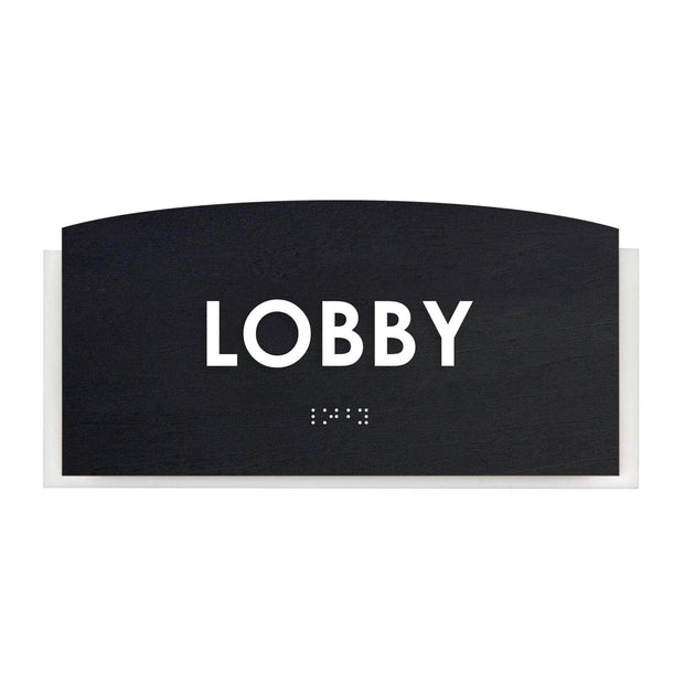 Wood Lobby Door Sign - "Scandza" Design