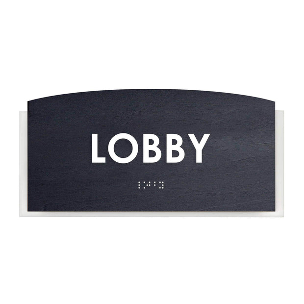 Wood Lobby Door Sign - "Scandza" Design