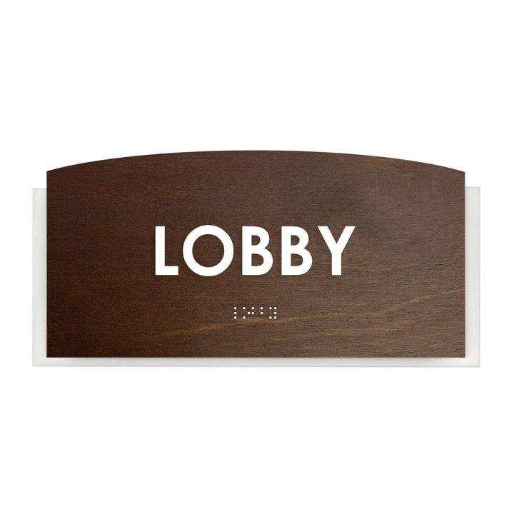 Wood Lobby Door Sign - "Scandza" Design