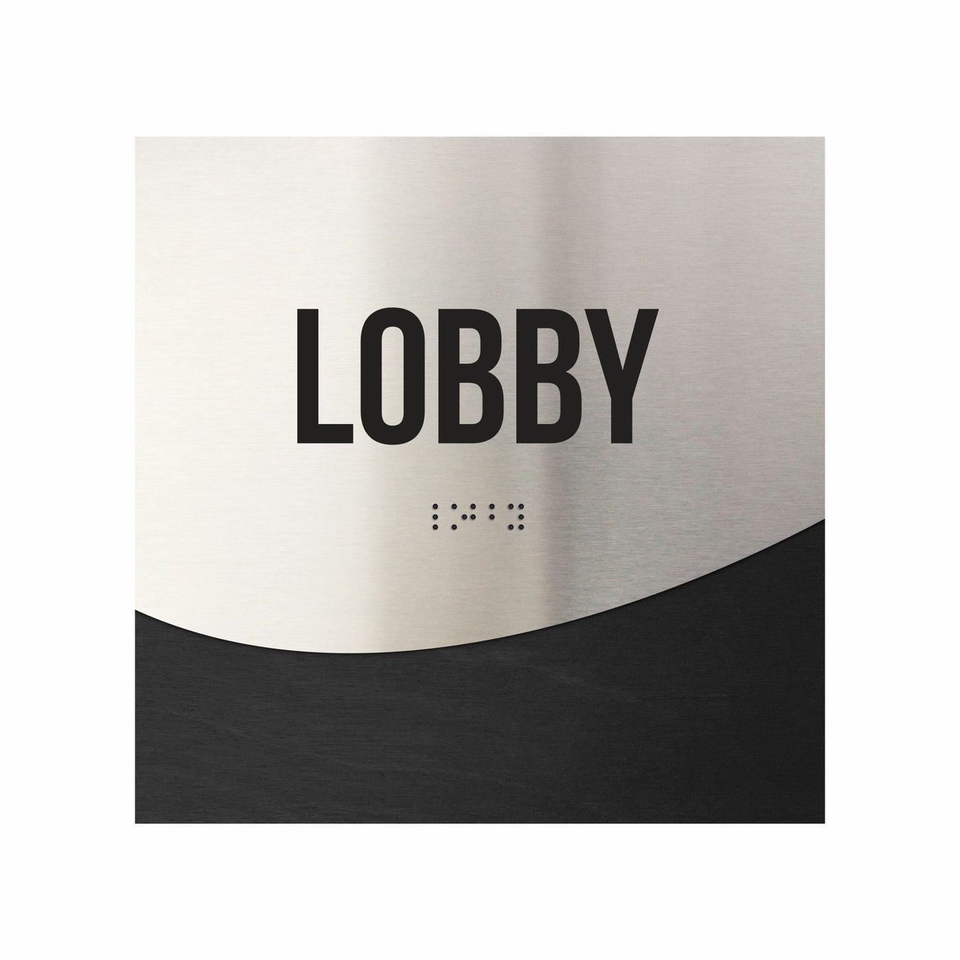 Lobby Signs - Stainless Steel & Wood Door Plate "Jure" Design