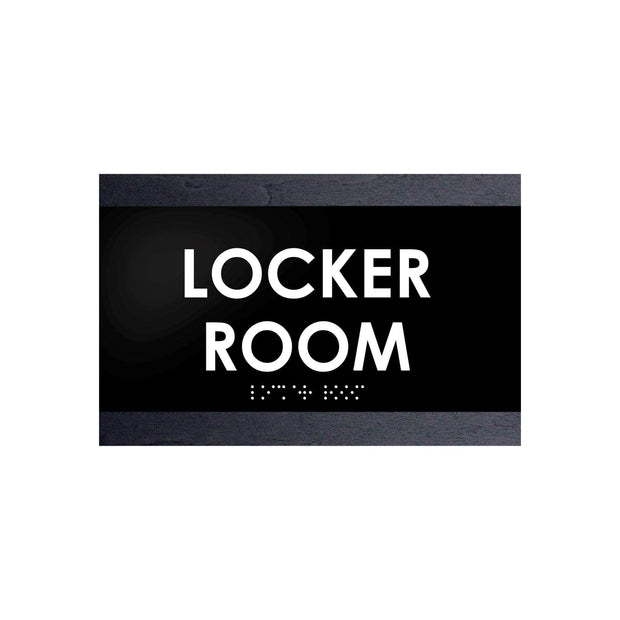 Door Signs Locker Room Sign - Wood Door Plate - "Buro" Design