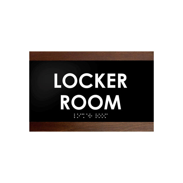 Door Signs Locker Room Sign - Wood Door Plate - "Buro" Design