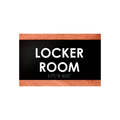Door Signs Locker Room Sign - Wood Door Plate - "Buro" Design - Photo #1