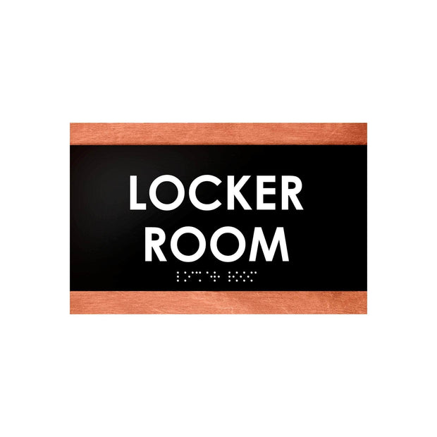 Door Signs Locker Room Sign - Wood Door Plate - "Buro" Design