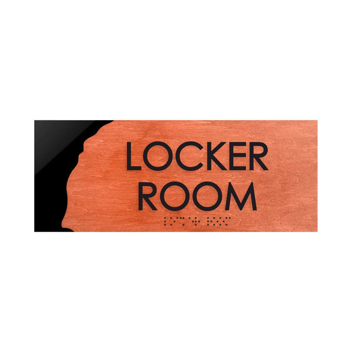 Door Signs Locker Room Sign - Wood Door Plate - "Sherwood" Design