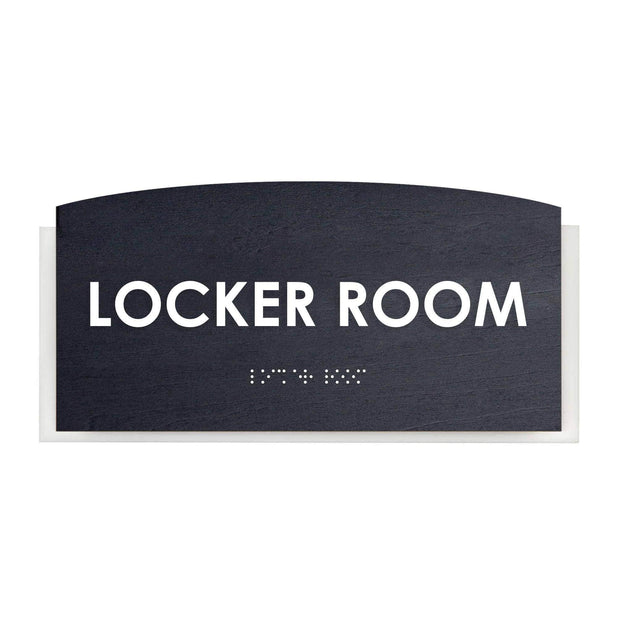 Wood Locker Room Door Sign - "Scandza" Design