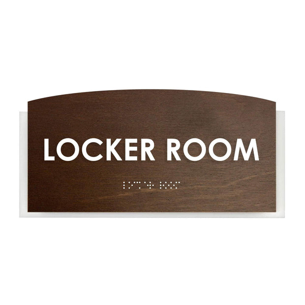 Wood Locker Room Door Sign - "Scandza" Design