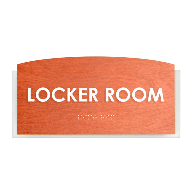 Wood Locker Room Door Sign - "Scandza" Design