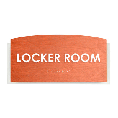 Wood Locker Room Door Sign "Scandza" Design