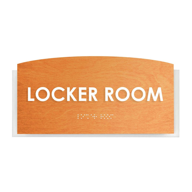Wood Locker Room Door Sign - "Scandza" Design