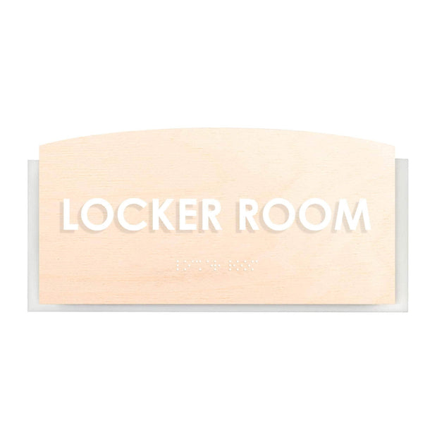 Wood Locker Room Door Sign - "Scandza" Design