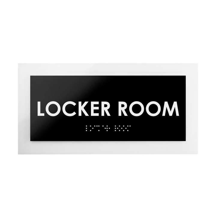 Door Signs Locker Room Sign - Acrylic Door Plate - "Simple" Design