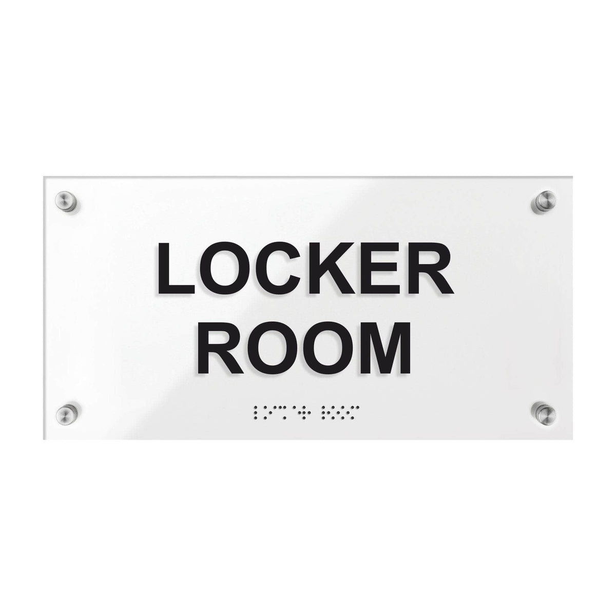 Locker Room Sign: Acrylic Door Plate — 