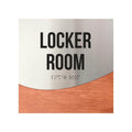 Locker Room Sign - Stainless Steel & Wood Door Plate - "Jure" Design - Photo #4