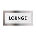 Door Signs Lounge Room Door Sign - Stainless Steel Plate - "Modern" Design - Photo #2