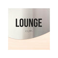 Lounge Room Door Sign - Stainless Steel & Wood Door Plate - "Jure" Design - Photo #3
