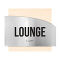 Door Signs Lounge Room Signs - Stainless steel & Wood Plate - "Wave" Design - Photo #2