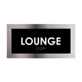 Door Signs Lounge Room Door Sign - Stainless Steel Plate - "Modern" Design - Photo #1