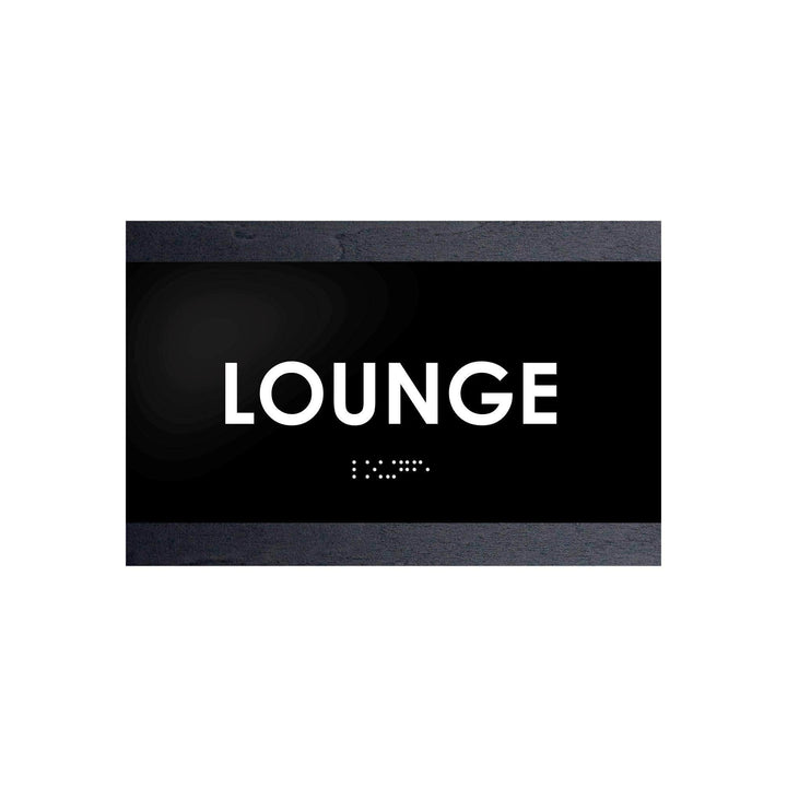 Door Signs Lounge Room Sign - Wood Door Plate - "Buro" Design