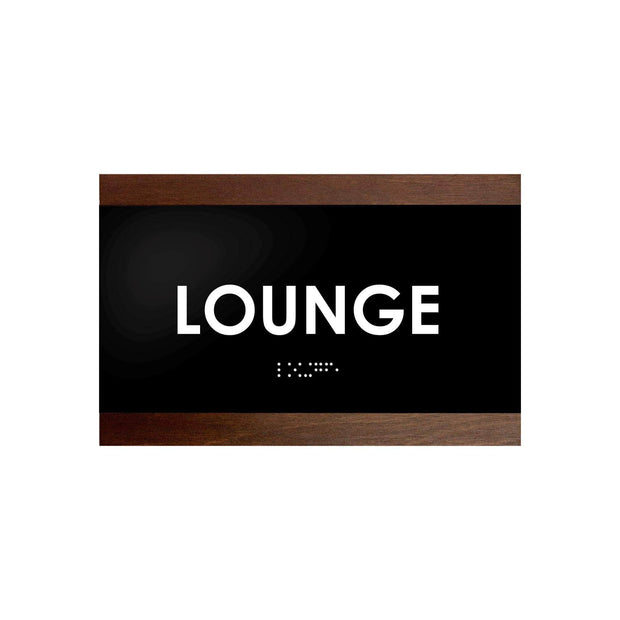 Door Signs Lounge Room Sign - Wood Door Plate - "Buro" Design