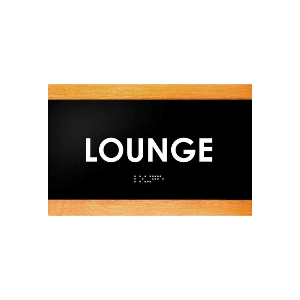 Door Signs Lounge Room Sign - Wood Door Plate - "Buro" Design