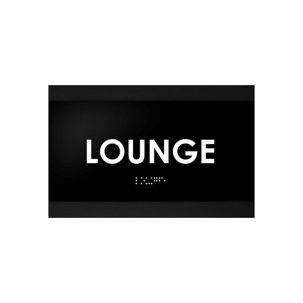 Door Signs Lounge Room Sign - Wood Door Plate - "Buro" Design
