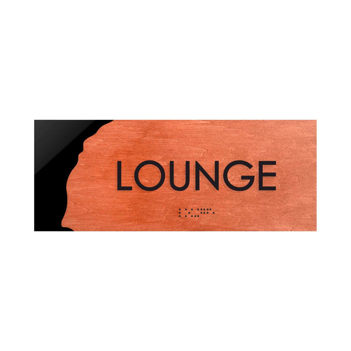 Door Signs Lounge Room Sign - Wood Door Plate - "Sherwood" Design