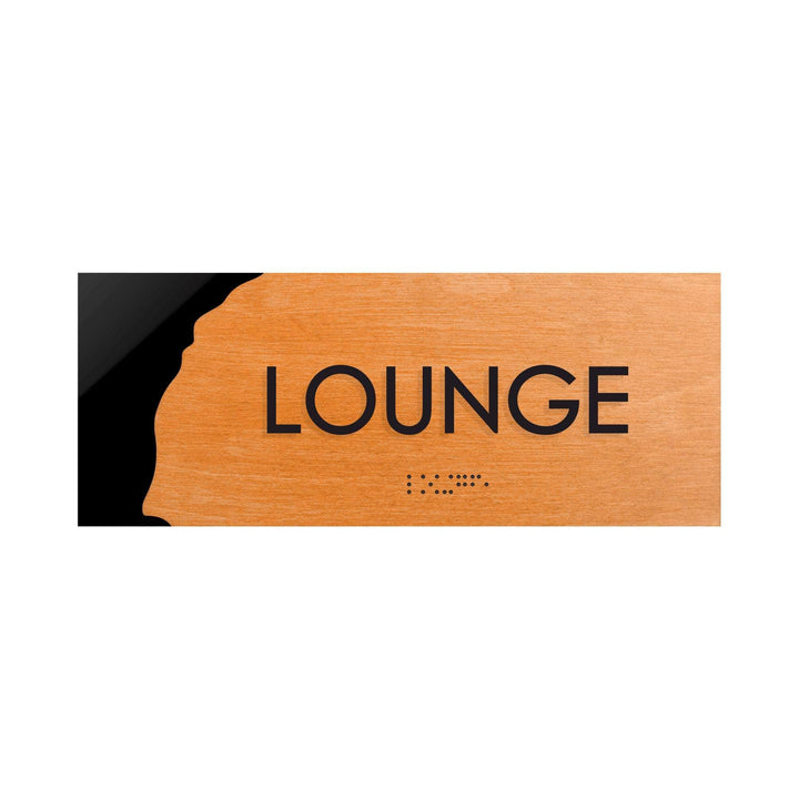 Door Signs Lounge Room Sign - Wood Door Plate - "Sherwood" Design