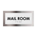 Door Signs Mail Room Door Sign - Stainless Steel Plate - "Modern" Design - Photo #2