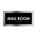 Door Signs Mail Room Door Sign - Stainless Steel Plate - "Modern" Design - Photo #1