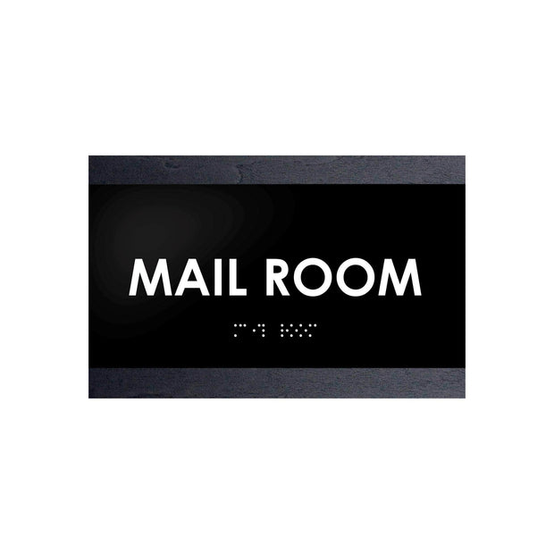 Door Signs Mail Room Sign - Wood Door Plate - "Buro" Design
