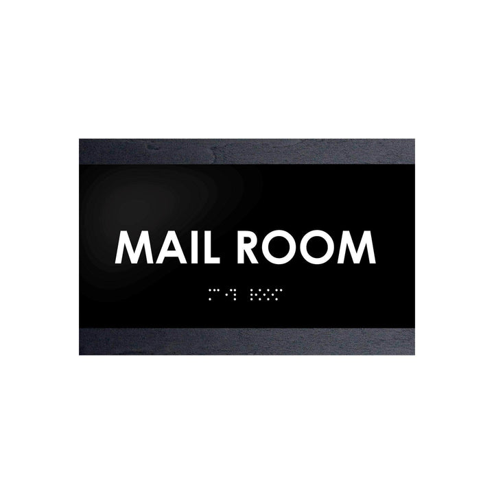 Door Signs Mail Room Sign - Wood Door Plate - "Buro" Design