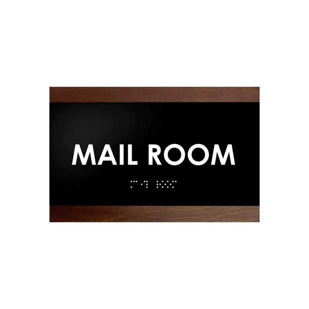 Door Signs Mail Room Sign - Wood Door Plate - "Buro" Design