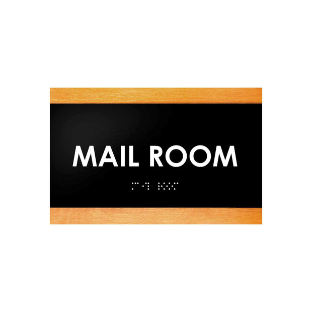 Door Signs Mail Room Sign - Wood Door Plate - "Buro" Design