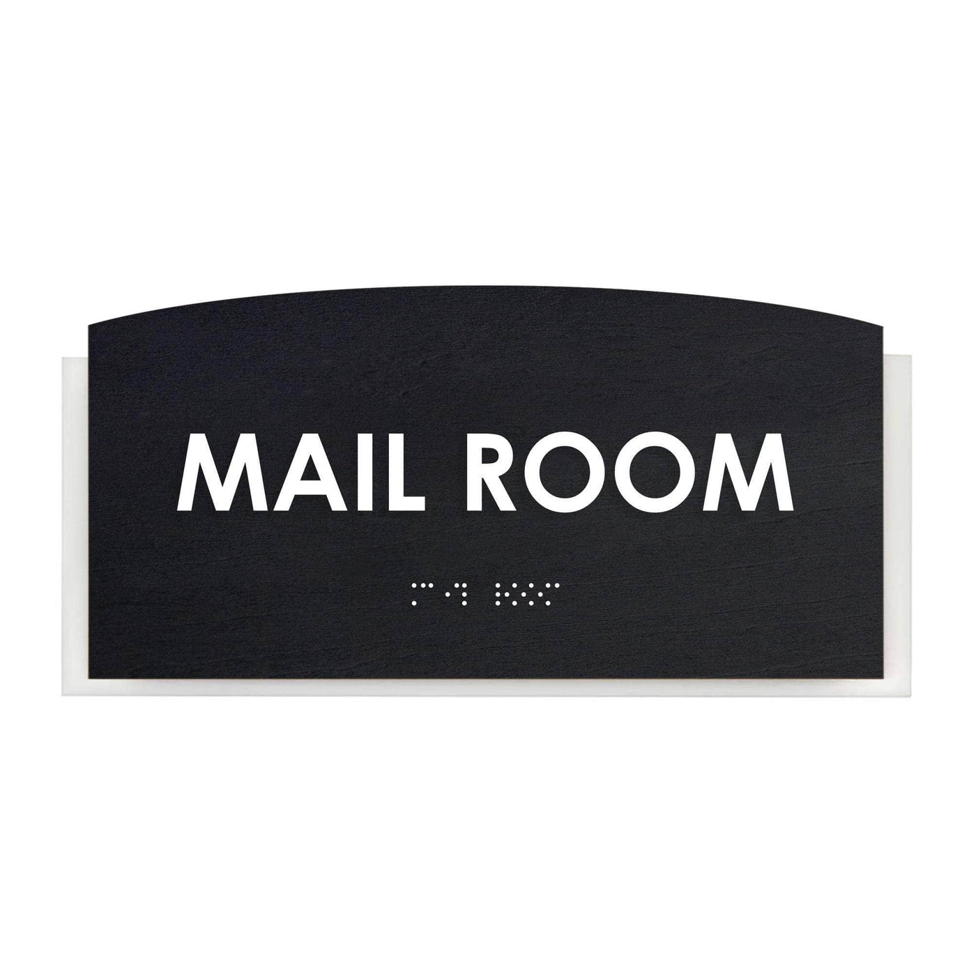 Mail Room Sign: Wood Door Plate —