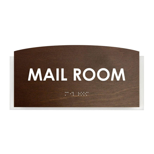 Wood Mail Room Door Sign - "Scandza" Design
