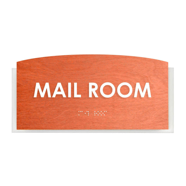 Wood Mail Room Door Sign - "Scandza" Design