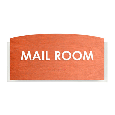 Wood Mail Room Door Sign "Scandza" Design