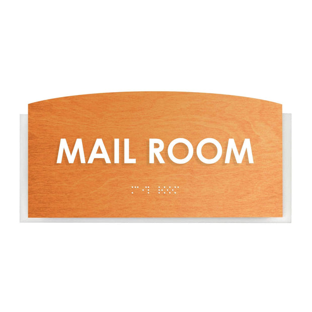 Wood Mail Room Door Sign - "Scandza" Design
