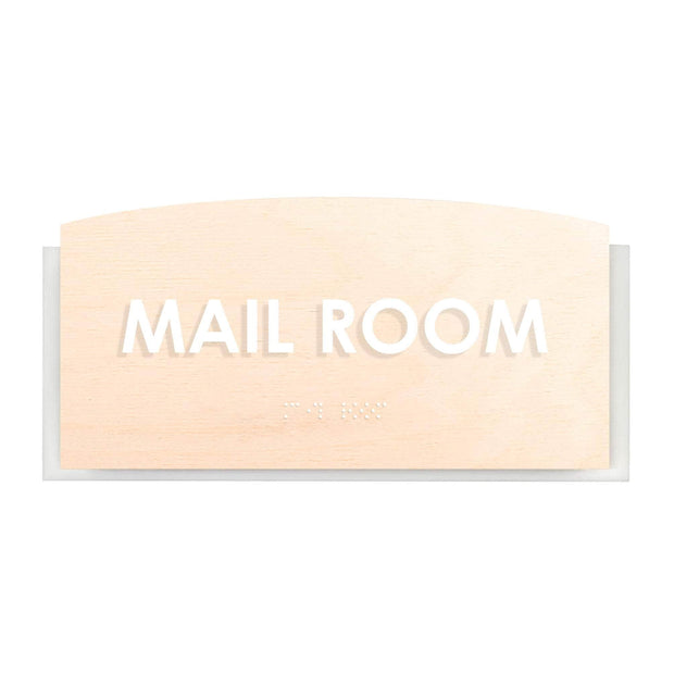 Wood Mail Room Door Sign - "Scandza" Design