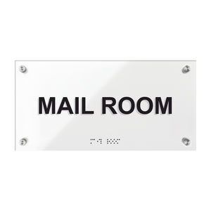 Mail Room Signs - Acrylic Door Plate "Classic" Design