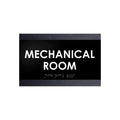 Door Signs Mechanical Room Sign - Wood Door Plate - "Buro" Design - Photo #4