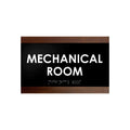 Door Signs Mechanical Room Sign - Wood Door Plate - "Buro" Design - Photo #3