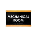 Door Signs Mechanical Room Sign - Wood Door Plate - "Buro" Design - Photo #2
