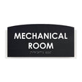 Mechanical Room Sign — Wood Door Plate — "Scandza" Design - Photo #6