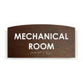 Mechanical Room Sign — Wood Door Plate — "Scandza" Design - Photo #1