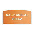 Mechanical Room Sign — Wood Door Plate — "Scandza" Design - Photo #3